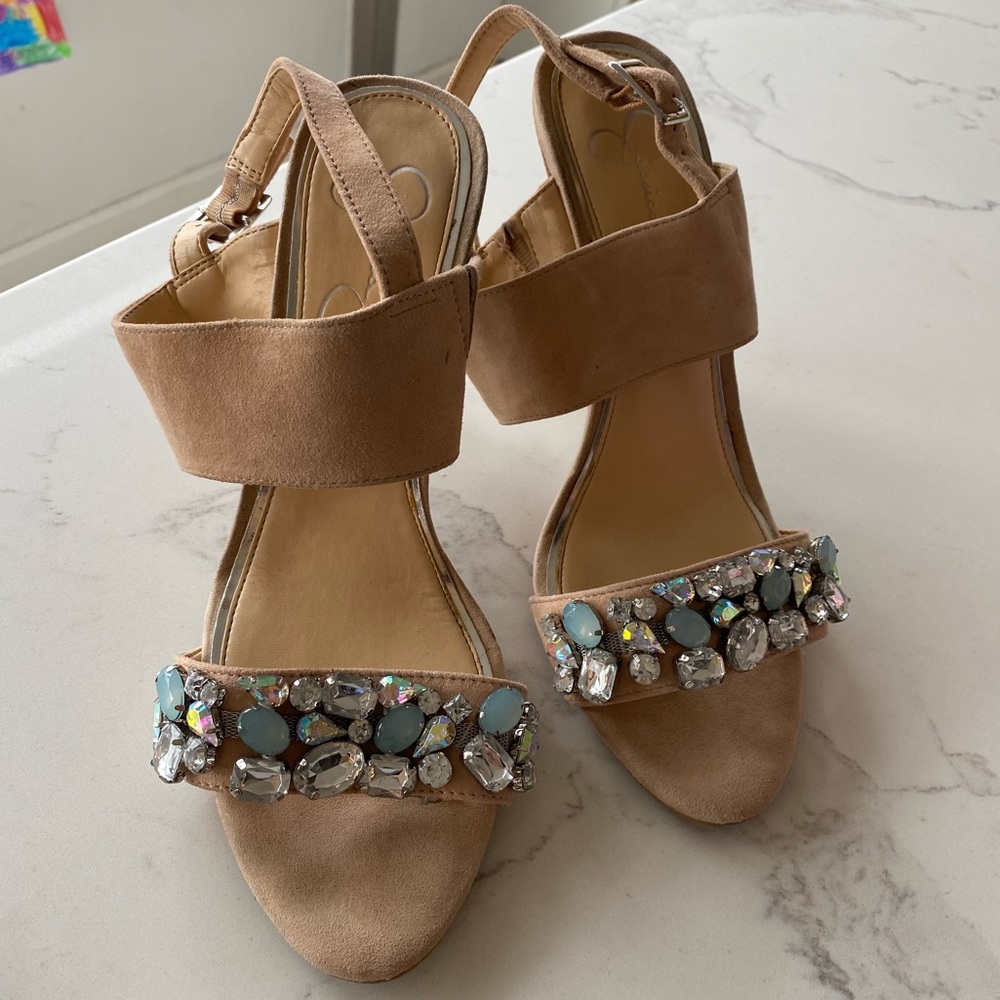 Jessica Simpson Suede Strap Heels